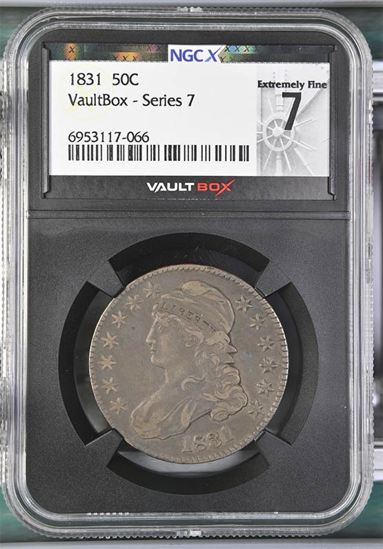 1831 Capped Bust Half Dollar NGCX Extremely Fine 7 Front