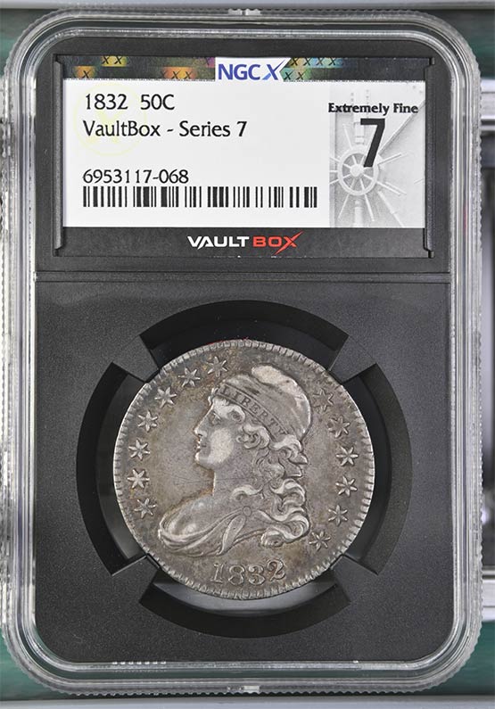 1832 Capped Bust Half Dollar NGCX Extremely Fine 7 Front