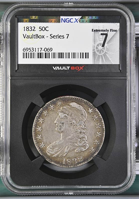 1832 Capped Bust Half Dollar NGCX Extremely Fine 7 Front