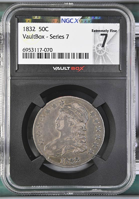 1832 Capped Bust Half Dollar NGCX Extremely Fine 7 Front
