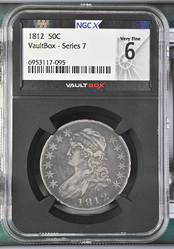 1812 Capped Bust Half Dollar NGCX Very Fine 6 Front