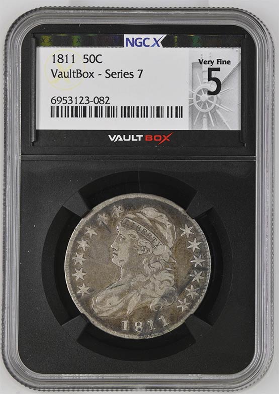 1811 Capped Bust Half Dollar NGCX Very Fine 5 Front