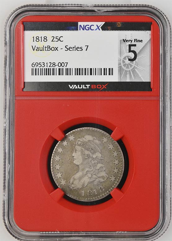 1818 Capped Bust Quarter NGCX Very Fine 5 Front