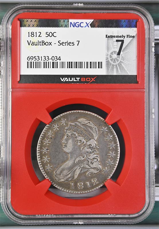 1812 Capped Bust Half Dollar NGCX Extremely Fine 7 Front
