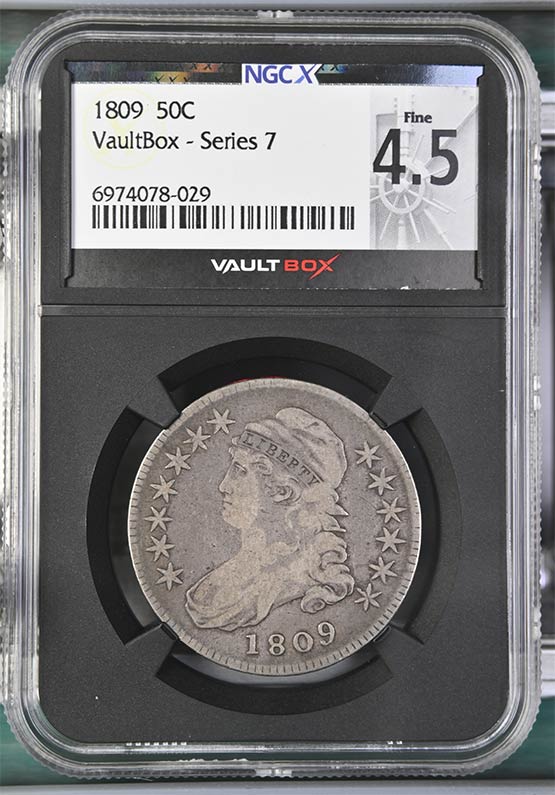 1809 Capped Bust Half Dollar NGCX Fine 4.5 Front