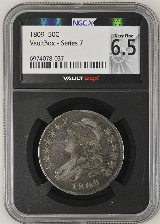 1809 Capped Bust Half Dollar NGCX Very Fine 6.5 Front