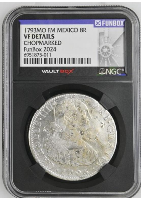 1793MO FM MEXICO 8R NGC VF DETAILS CHOPMARKED FRONT