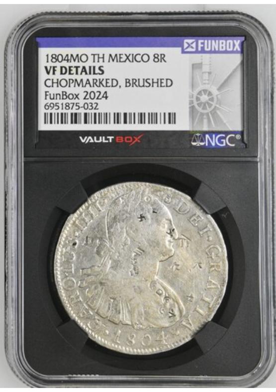 1804MO TH MEXICO 8R NGC VF DETAILS CHOPMARKED FRONT