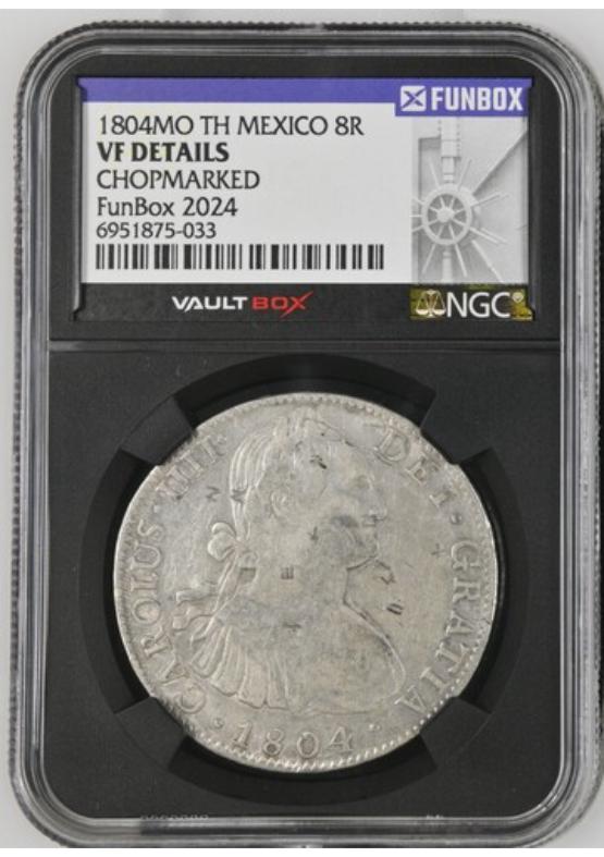 1804MO TH MEXICO 8R NGC VF DETAILS CHOPMARKED FRONT