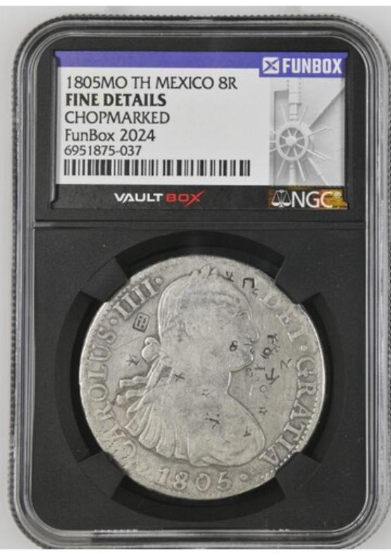 1805MO TH MEXICO 8R NGC FINE DETAILS CHOPMARKED FRONT