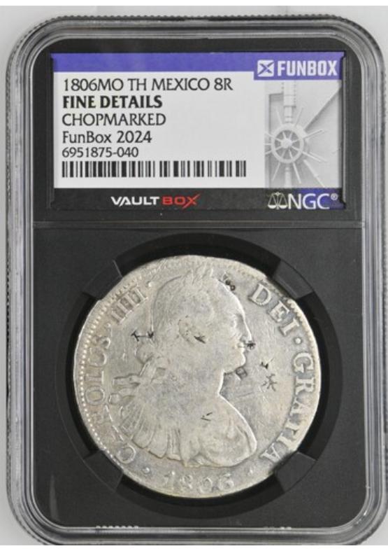 1806MO TH MEXICO 8R NGC FINE DETAILS CHOPMARKED FRONT