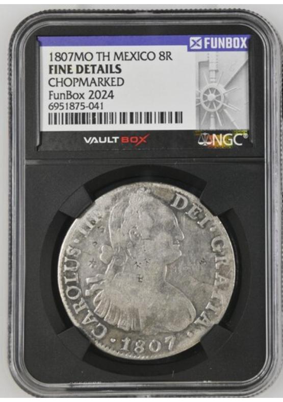 1807MO TH MEXICO 8R NGC FINE DETAILS CHOPMARKED FRONT