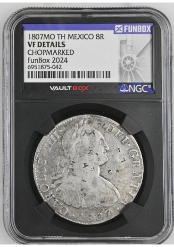 1807MO TH MEXICO 8R NGC VF DETAILS CHOPMARKED FRONT