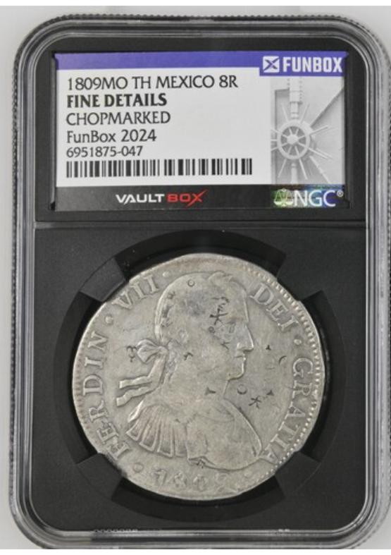 1809MO TH MEXICO 8R NGC FINE DETAILS CHOPMARKED FRONT