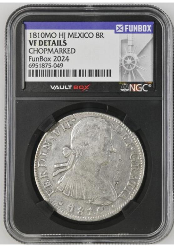 1810MO HJ MEXICO 8R NGC VF DETAILS CHOPMARKED FRONT