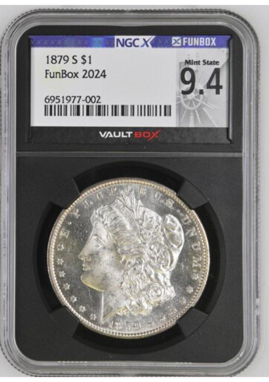 1879-S $1 NGCX MINT STATE 9.4 FRONT