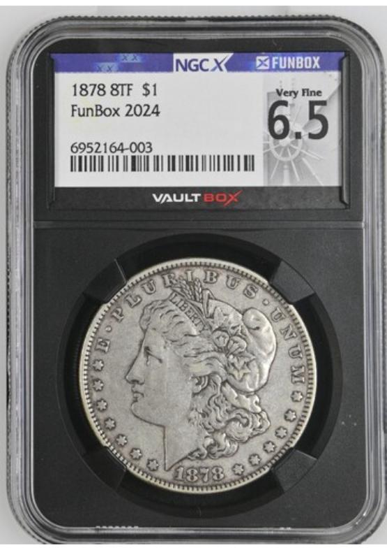 1878 8TF $1 NGCX VERY FINE 6.5 FRONT
