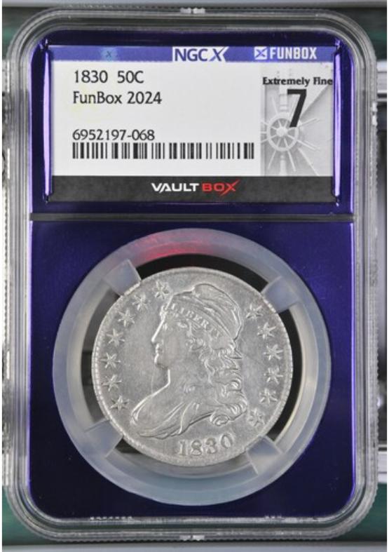 1830 50C NGCX EXTREMELY FINE 7 FRONT