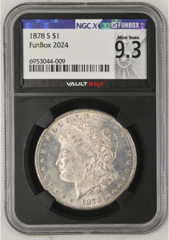 1878-S $1 NGCX MINT STATE 9.3 FRONT