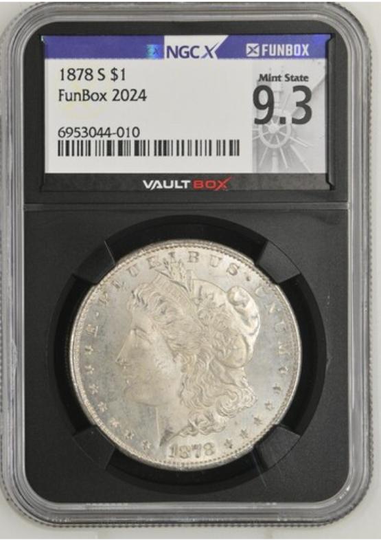 1878-S $1 NGCX MINT STATE 9.3 FRONT