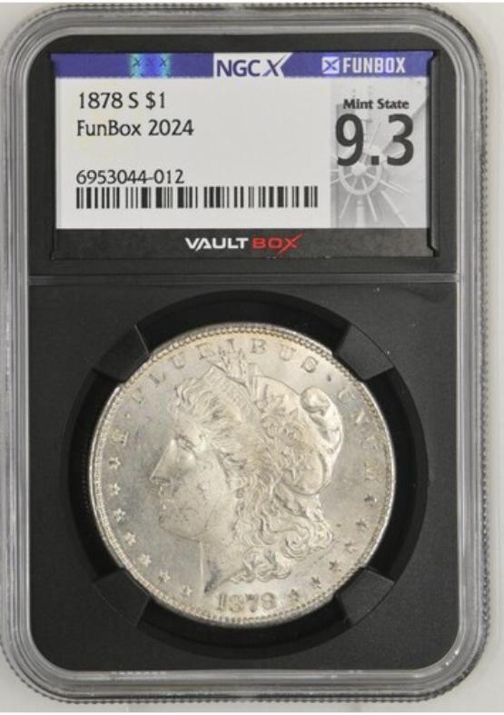 1878-S $1 NGCX MINT STATE 9.3 FRONT