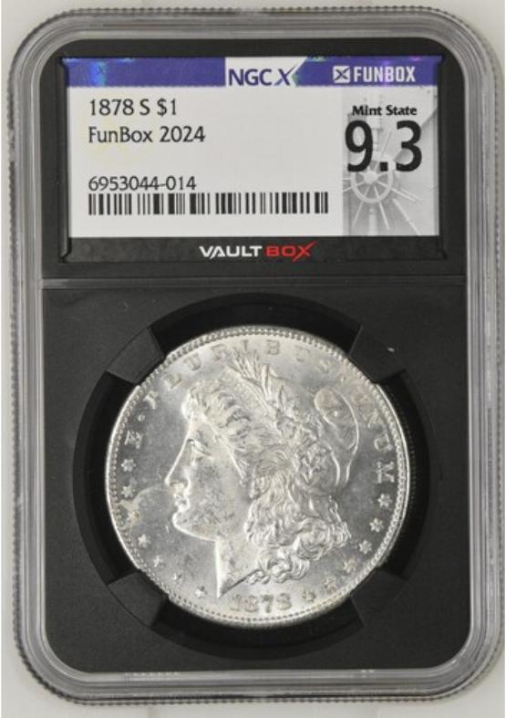 1878-S $1 NGCX MINT STATE 9.3 FRONT
