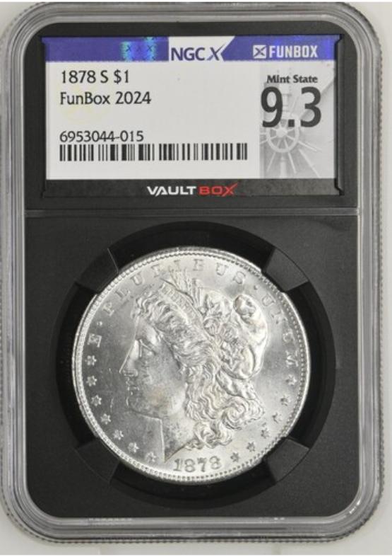 1878-S $1 NGCX MINT STATE 9.3 FRONT