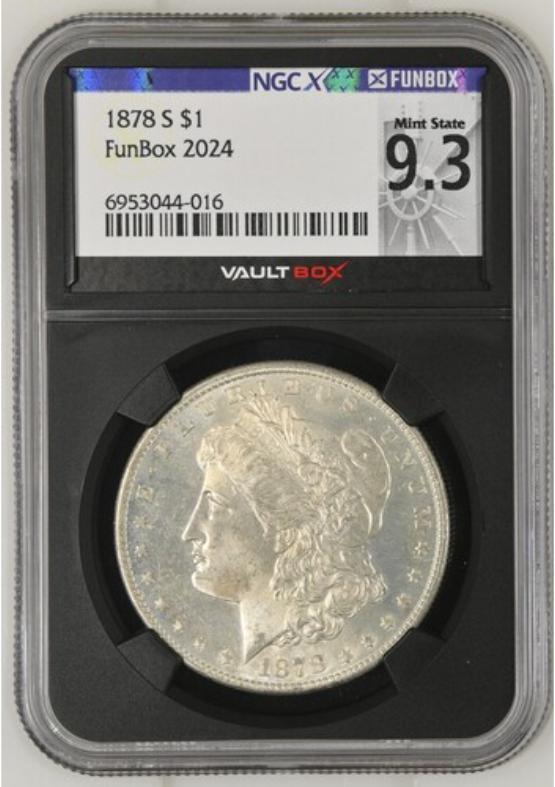 1878-S $1 NGCX MINT STATE 9.3 FRONT