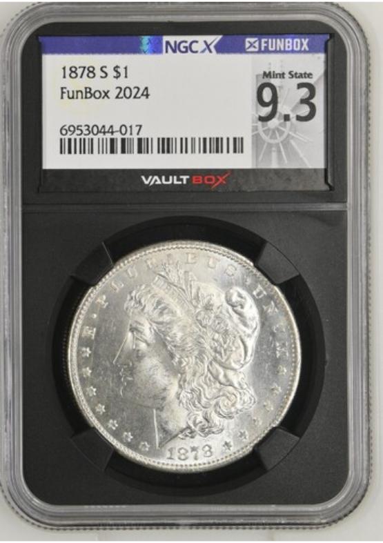 1878-S $1 NGCX MINT STATE 9.3 FRONT