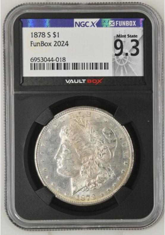 1878-S $1 NGCX MINT STATE 9.3 FRONT