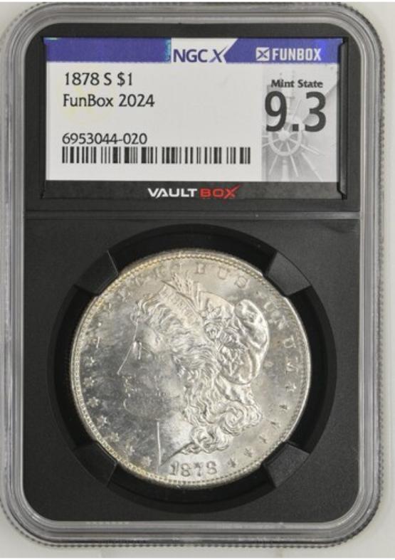 1878-S $1 NGCX MINT STATE 9.3 FRONT