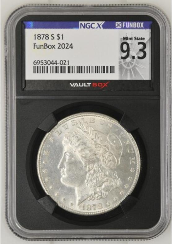 1878-S $1 NGCX MINT STATE 9.3 FRONT