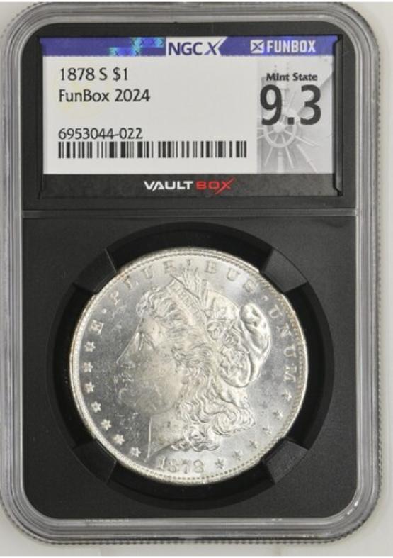 1878-S $1 NGCX MINT STATE 9.3 FRONT