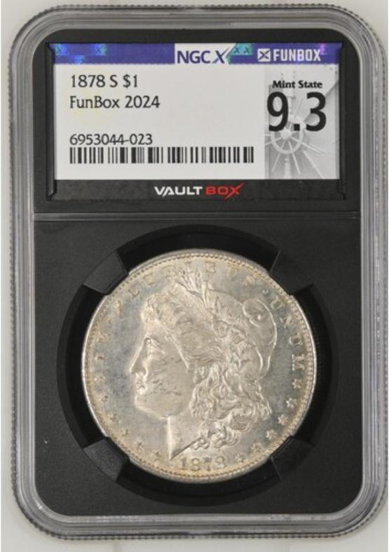 1878-S $1 NGCX MINT STATE 9.3 FRONT
