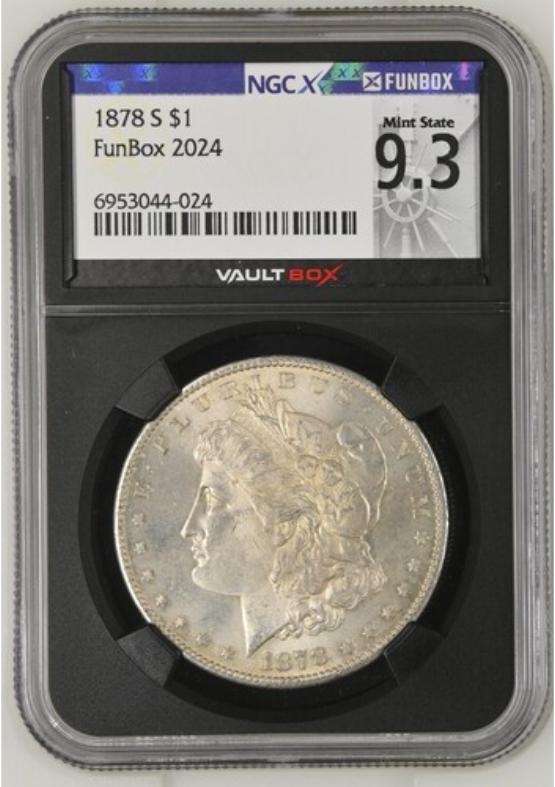 1878-S $1 NGCX MINT STATE 9.3 FRONT
