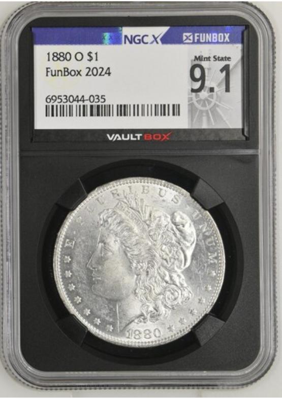 1880-O $1 NGCX MINT STATE 9.1 FRONT