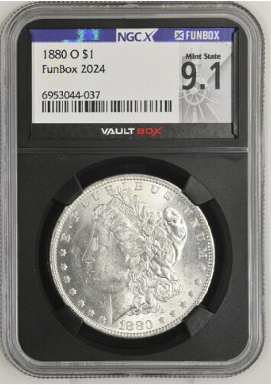 1880-O $1 NGCX MINT STATE 9.1 FRONT