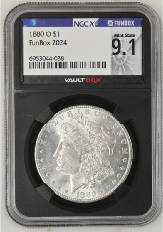 1880-O $1 NGCX MINT STATE 9.1 FRONT