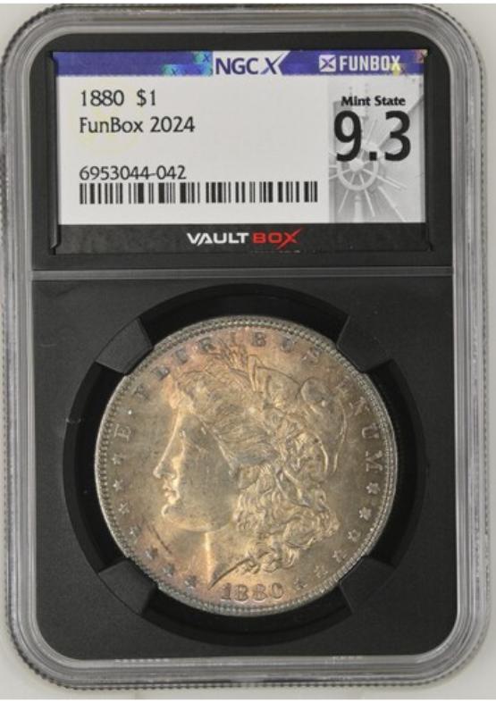 1880 $1 NGCX MINT STATE 9.3 TONER! FRONT
