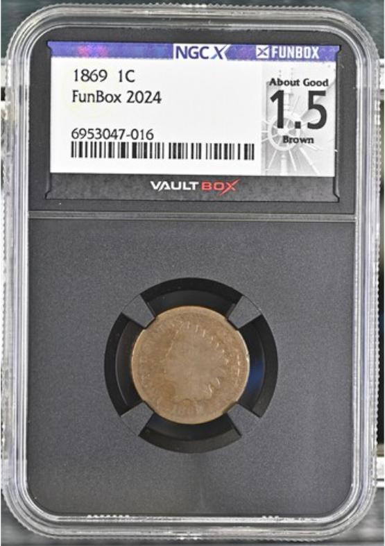 1869 1C NGCX ABOUT GOOD 1.5 BROWN FRONT