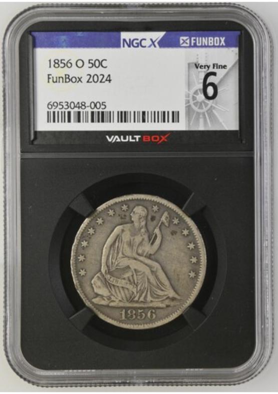 1856-O 50C NGCX VERY FINE 6 FRONT