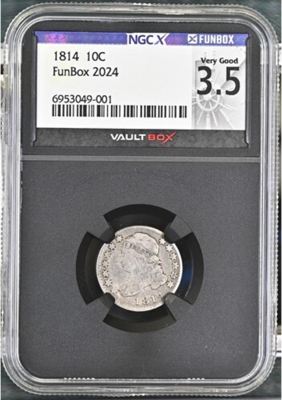 1814 10C NGCX VERY GOOD 3.5 FRONT