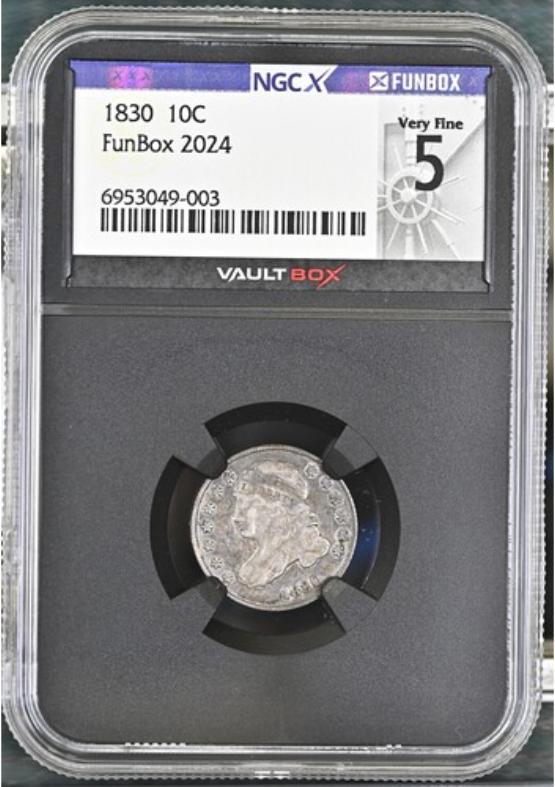 1830 10C NGCX VERY FINE 5 FRONT