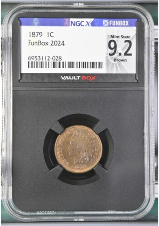 1879 1C NGCX MINT STATE 9.2 BROWN FRONT