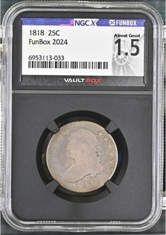1818 25C NGCX ABOUT GOOD 1.5 FRONT