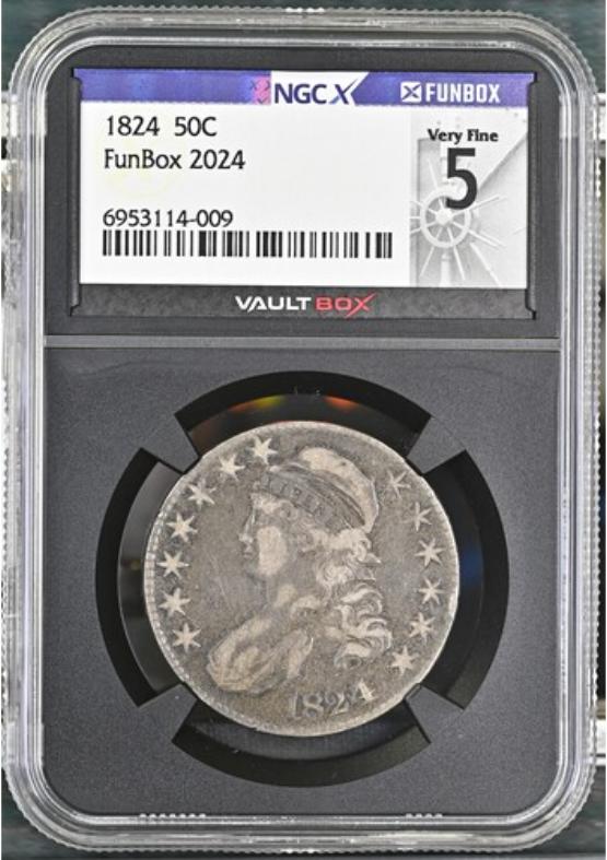 1824 50C NGCX VERY FINE 5 FRONT