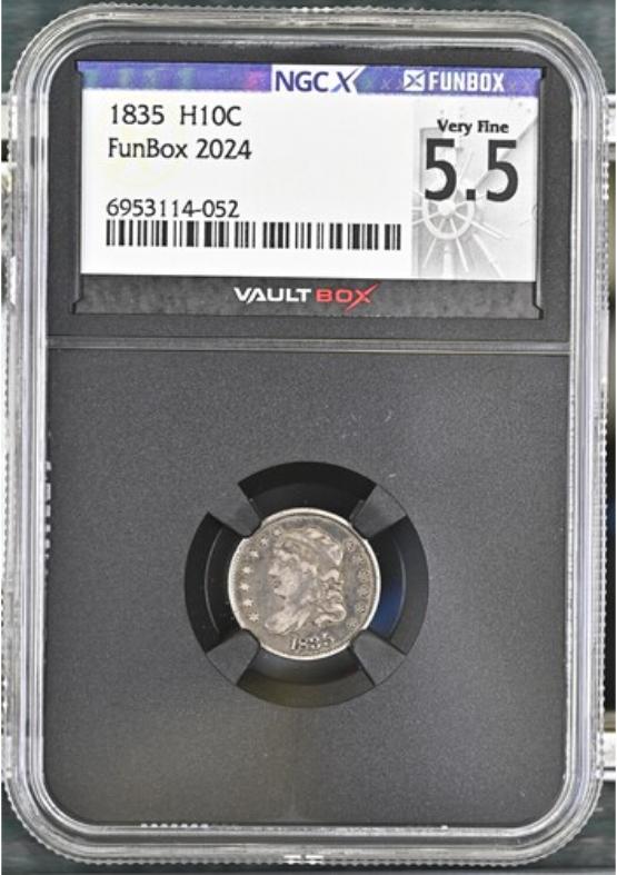 1835 H10C NGCX VERY FINE 5.5 FRONT