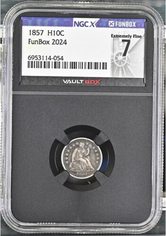 1857 H10C NGCX EXTREMELY FINE 7 FRONT