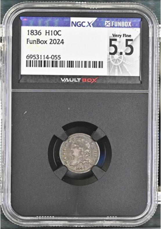 1836 H10C NGCX VERY FINE 5.5 Front