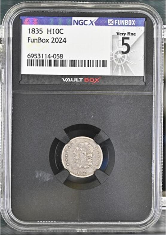 1835 H10C NGCX VERY FINE 5 FRONT